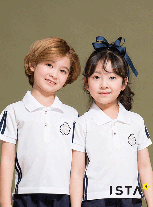 [키디앙쥬] 스포티-흰색 / 상하세트 하복 여름활동복 유치원 어린이집